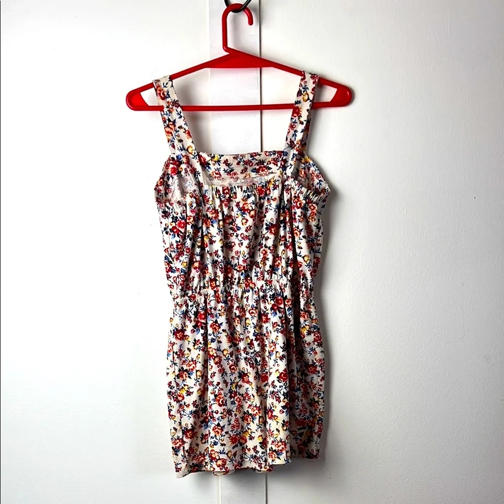 Floral Kids Romper with Sailor Style Yellow Buttons - Picture 3 of 5